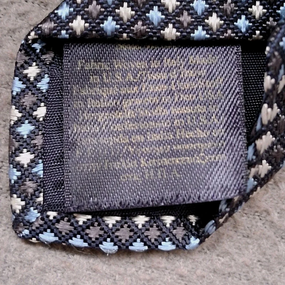 Vtg Brooks Brothers Men's XL Silk Rep Tie Geometric Multicolor Made USA 90's Y2K